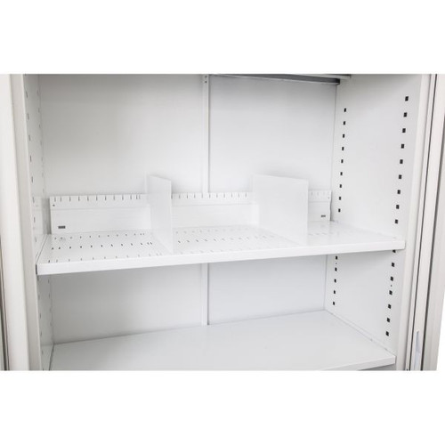 Go Steel Tambour Accessory Slotted Shelf 900mmW White