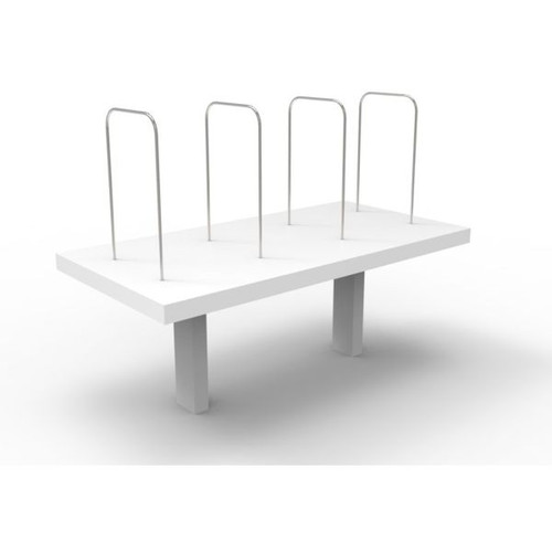 Rapid Infinity Bolt Through Desk Mounted Shelf 450Hx600W x300mmD Natural White