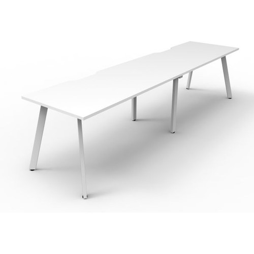 Eternity Workstation 2 Person No Screen 1200Wx750D White Top White Single Frame