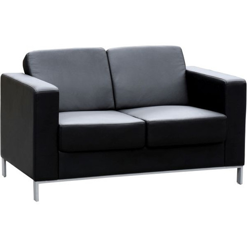 MILANO LEATHER LOUNGE W 1350 x H 770 x D 850mm Black