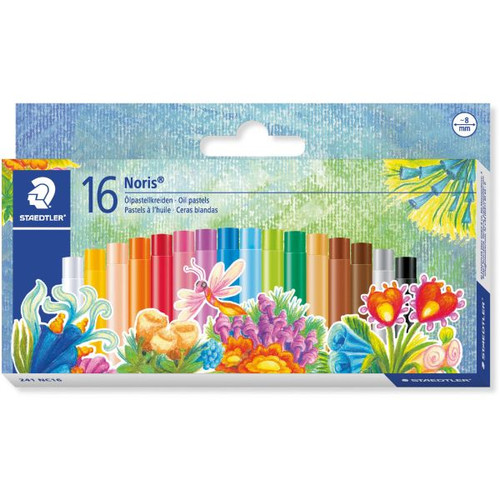 Staedtler 241 Noris Oil Pastels - 16 Assorted Colours