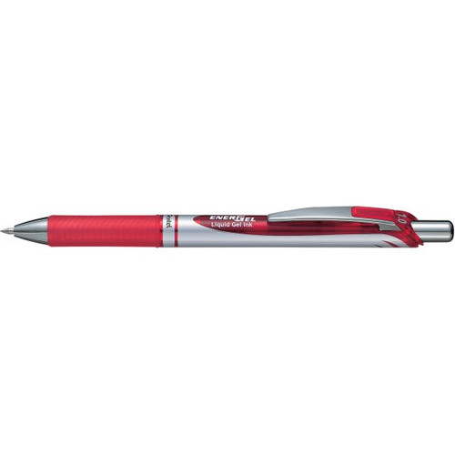 Pentel BL80 Energel Xm Liquid Gel Pen Retractable 1.0mm Broad Nib Red, Each