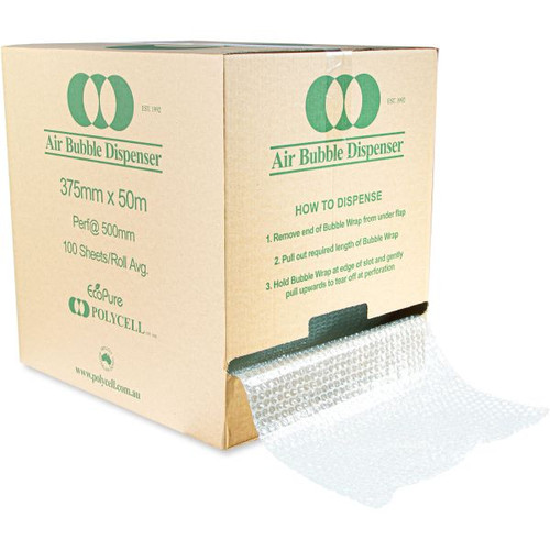 Polycell Degradable Bubble Wrap Roll 375mm x 50m Green