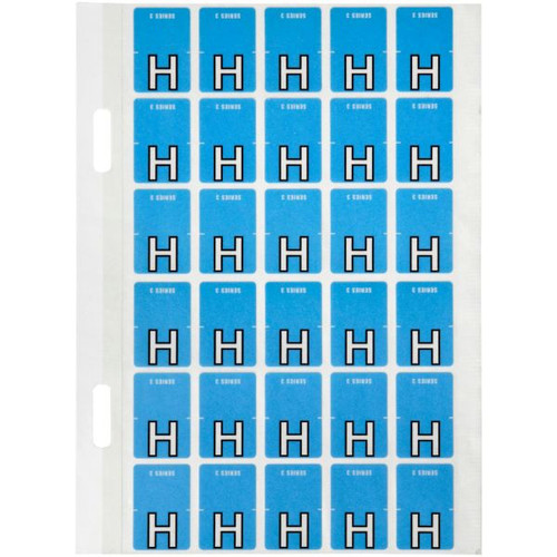 Avery Alphabet Coding Label H Top Tab 20x30mm Blue Pack of 150