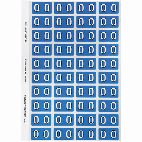 Avery Alphabet Coding Label O Side Tab 25x42mm Blue Pack of 240