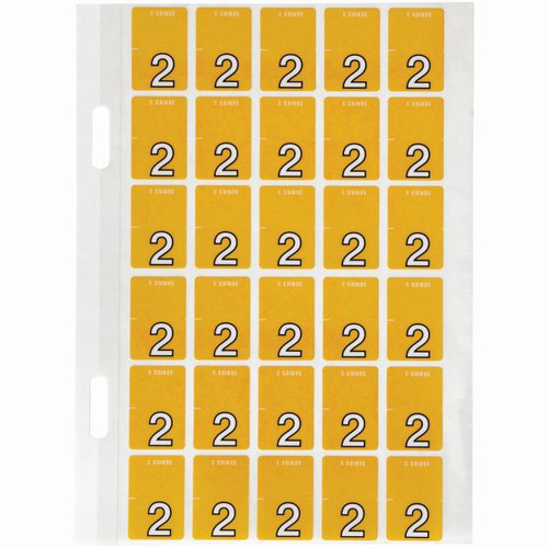 Avery Numeric Coding Label 2 Top Tab 20x30mm Orange Pack of 150