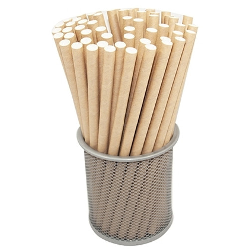 Rainbow 8mm Paper Straws Natural Pack of 250