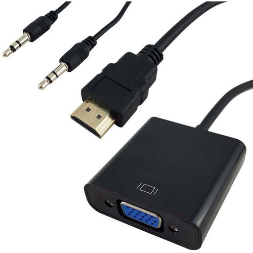 SHINTARO HDMI TO VGA ADAPTER WITH 3.5mm AUDIO Black