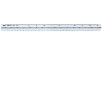 Linex Ruler Triangular Scale 325 30cm 1:20:25:33 1/3:50:75:100