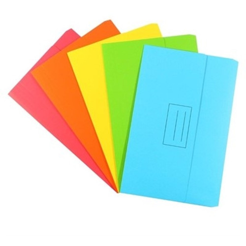 Bantex Document Wallet Manilla 230gsm Foolscap Assorted Colours Pack of 10 100852431