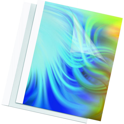 FELLOW THERMAL BINDING COVERS A4 1.5mm White Back Clear Front (Pack of 100)