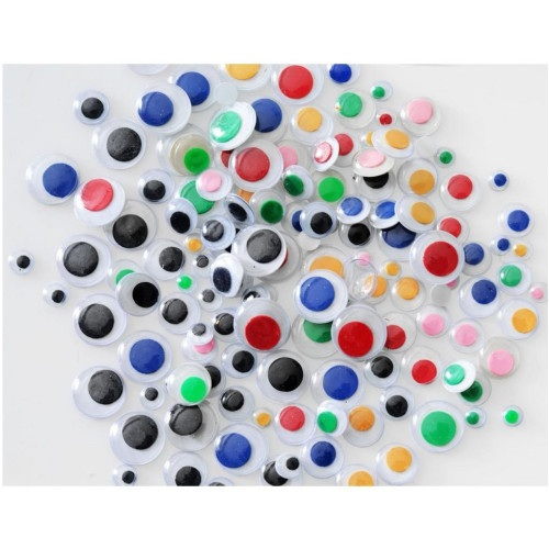 JASART JOGGLE EYES Assorted Sizes Pk100 
ONLY available in black and white.