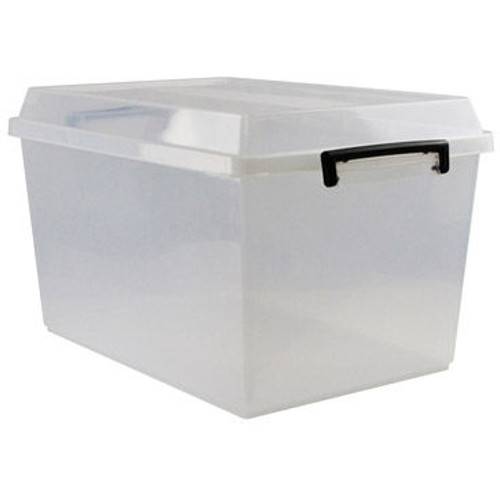 ITALPLAST 48 Litre Storage Box With Lid - Clear, Each