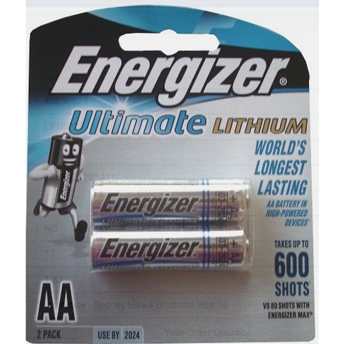 Battery Energizer Lithium L91BP2 AA Card of 2