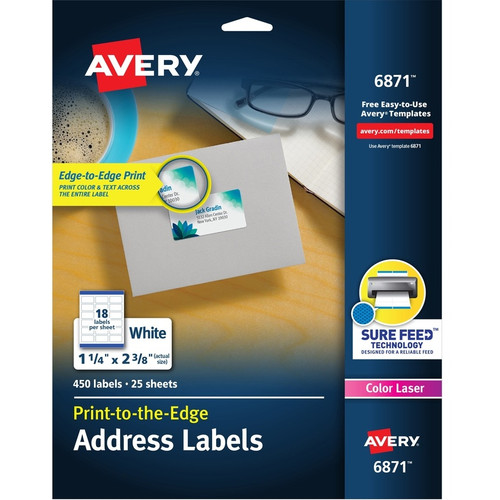 AVERY LABELS 18 LABELS PER PGE PK 25 (Pack of 50)