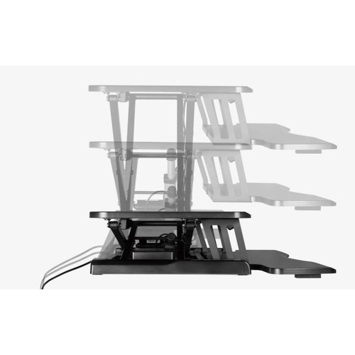Ergovida EDT-S15.2 Electric Desktop Sit-Stand Workstation (Dual Surface - 950 x 400mm) Black