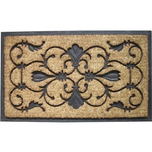 Door Mat Rubber Moulded Brush 45 x 75cm