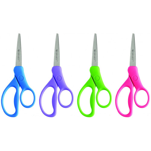 SCISSORS WESTCOTT STUDENT 6 INCH MICROBAN Assorted Colours