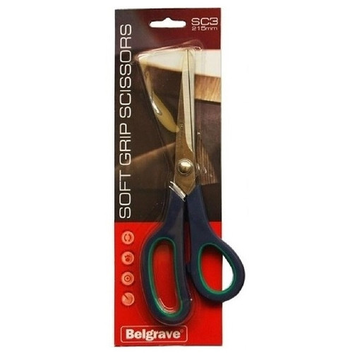 Belgrave Scissors SC3 Stainless Steel 215mm Soft Grip Blue/Green (85030)