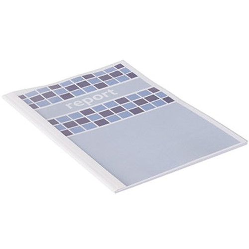 Thermal Binder Cover 3mm Clear Front White Back Pack of 100