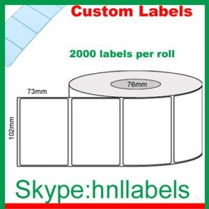 102 X 73/1 PLAIN TRANSFER ROLL PERMANENT 2,000LPR 76MM CORE