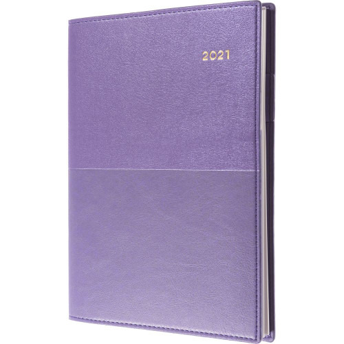 COLLINS VANESSA SERIES #345 DIARY A4 Week to an Opening Purple (2024)