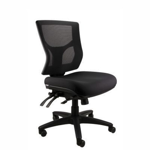 SEVILLE MEDIUM BACK MESH BACK TYPIST CHAIR, NO ARMS, BLACK