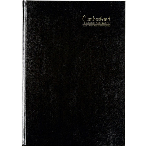 CUMBERLAND CASEBOUND FINANCIAL YEAR DIARY A4 WEEK TO VIEW (2024-2025)