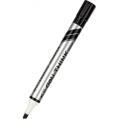 Deli Whiteboard Marker Chisel Tip 2-5mm Black Pack of 12