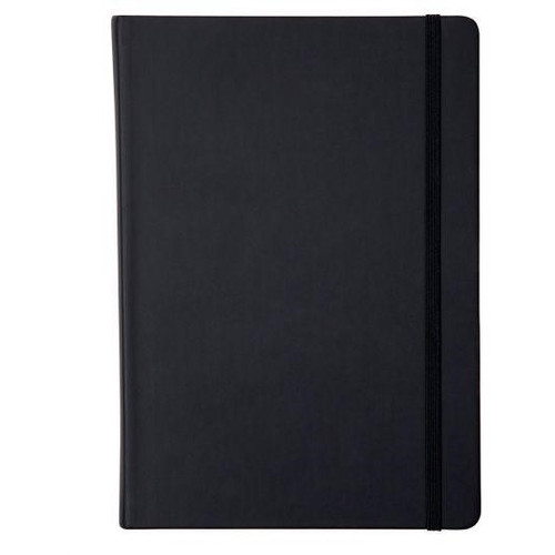 COLLINS LEGACY NOTEBOOK RULED 240 PAGE EXPANDABLE INNER POCKET A5 BLACK