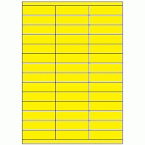 42PP Fluoro Yellow Label 70mm x 20mm Box of 100 Sheets