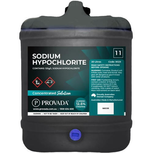 Provada Sodium Hypochlorite (12.5%) 20L