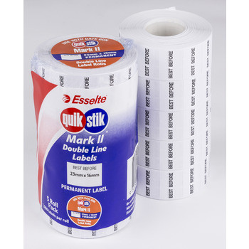 QUIKSTIK MARK II LABELS BEST BEFORE PERMANENT 1000/LPR 1 Roll