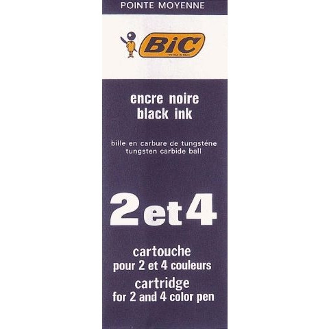 BIC 2/4 COL REFILLS BLACK 2094