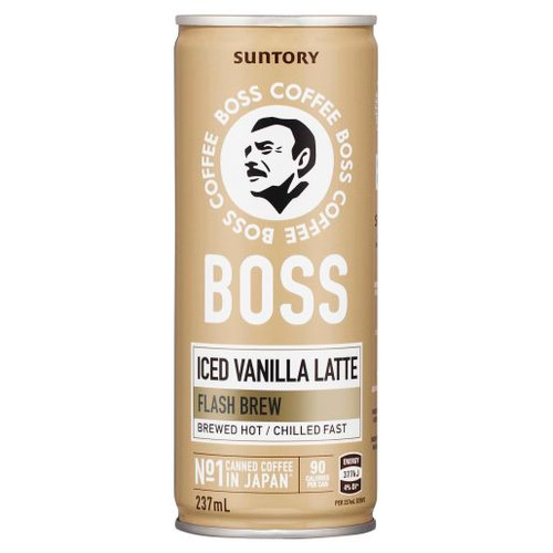 BOSS COFFEE VANILLA LATTE ICED COFFEE 237ML