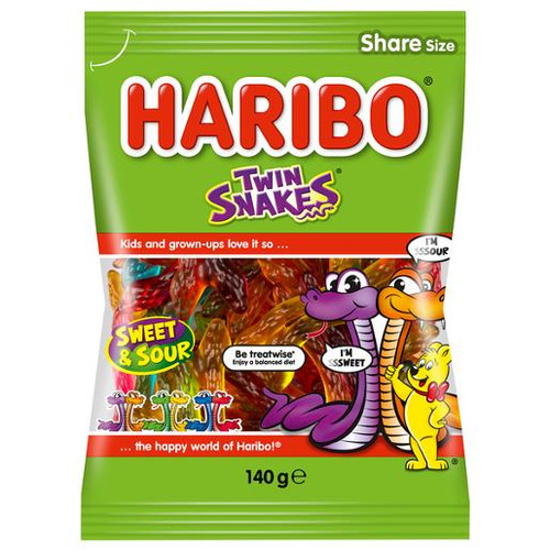 HARIBO TWIN SNAKES 140GM