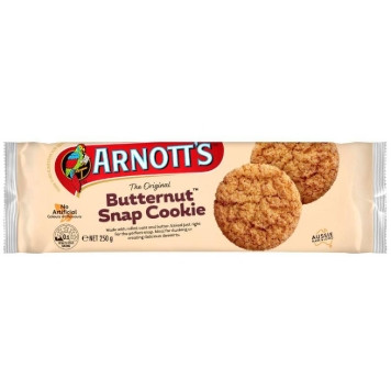 ARNOTTS BISCUITS BUTTERNUT SNAPS 250GM
