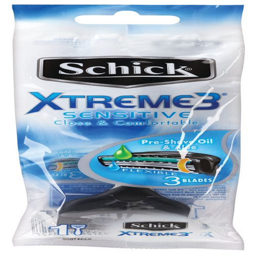 SCHICK XTREME 3 SENSITIVE DISPOSABLE SHAVER MEN 1PK