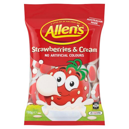 ALLENS STRAWBERRIES & CREAM 190GM