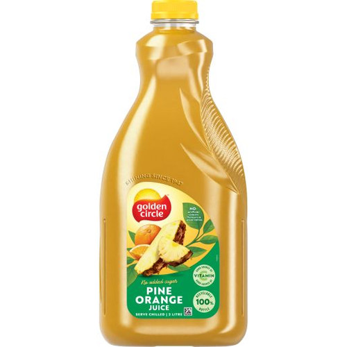 GOLDEN CIRCLE PINEAPPLE & ORANGE FRUIT JUICE 2L