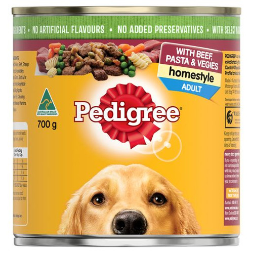 PEDIGREE DOG FOOD BF/PAS/VEG 700GM