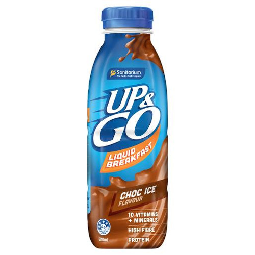 SANITARIUM UP&GO LIQUID BREAKFAST CHOCOLATE ICE BOTTLE 500ML