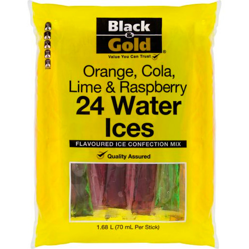 BLACK & GOLD WATER ICE 24PK