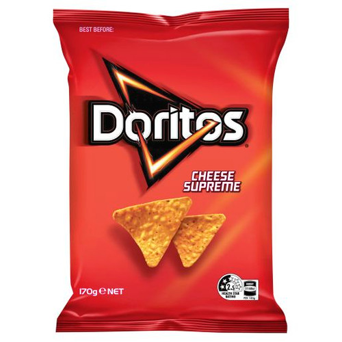 DORITOS CHEESE SUPREME CORN CHIPS 170GM