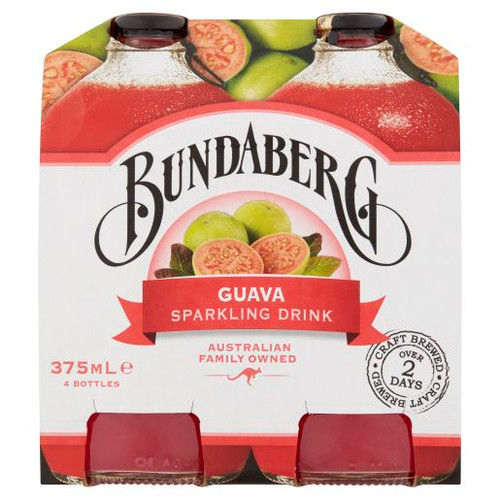 BUNDABERG GUAVA SOFTDRINK 4X375ML