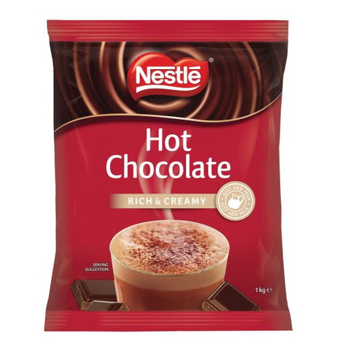 NESTLE RICH AND CREAMY HOT CHOCOLATE SOFT PACK 1KG