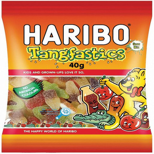 HARIBO TANGFASTICS LOLLIES 40GM (Carton of 16)