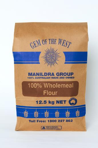 GEM OF THE WEST 100% WHOLEMEAL FLOUR 12.5KG