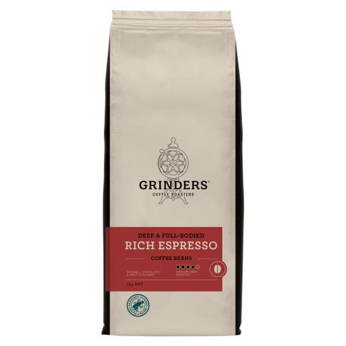 GRINDERS RICH ESPRESSO COFFEE BEANS 1KG