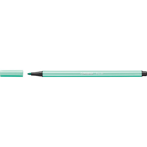 STABILO PEN 68 FIBRE TIP PEN ICE GREEN (BOX OF 10)